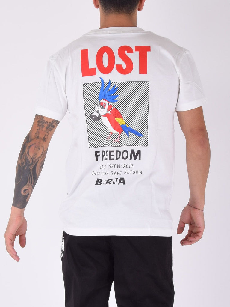 Berna T-shirt stampa pappagallo