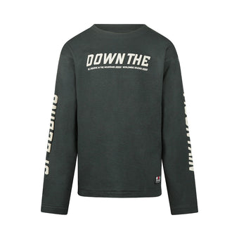 Maglia Ragazzo No Way Monday Verde con Stampe – 8-14 Anni