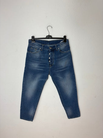 LAVOR[IN]CORSO Jeans Uomo Slim Fit Denim Lavaggio Medio con Bottoni – Taglie 44-54