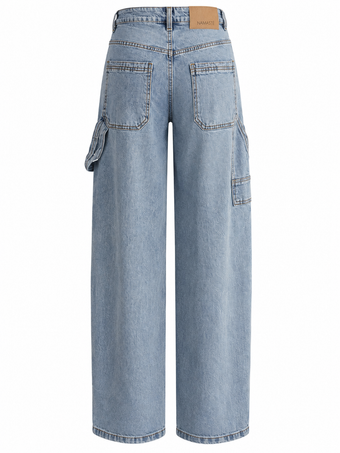 Jeans Donna Namasté Wide Leg con Vita Incrociata – XS-XL