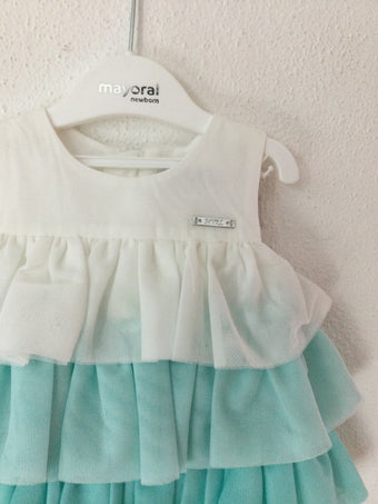 Mayoral Vestito volant tulle Neonata