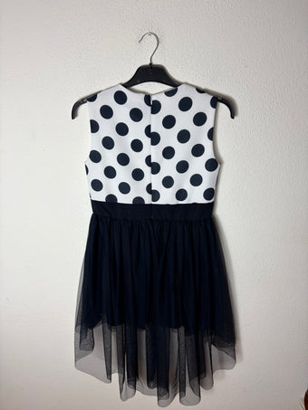 Melany Rose – Abito Elegante Pois Blu con Gonna in Tulle da Ragazza