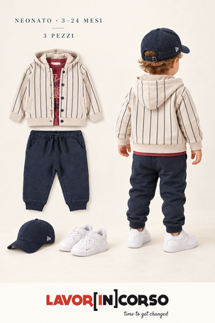 Completo 3 Pezzi Bambino Dirkje con Giacca e Pantaloni – 3-6 Anni
