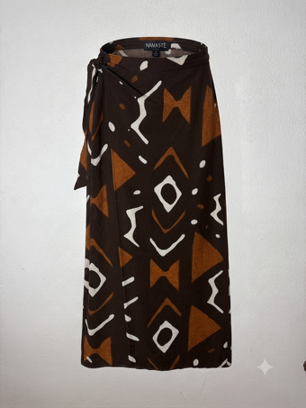 Gonna Pareo Fantasia Etnica Donna – Marrone o Arancio 