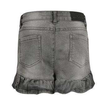 Shorts Jeans Grigio con Balza Bambina NoWayMonday – Ragazza 8-14 Anni