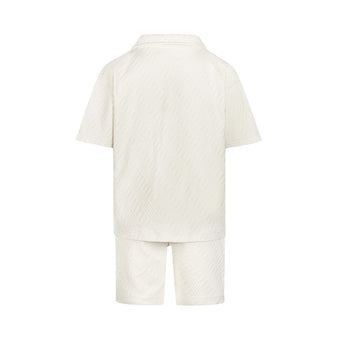 Completo Estivo Ragazzo NoWayMonday Camicia + Bermuda Beige 8-14 Anni