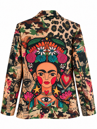 Blazer Donna Namasté Fantasia Camouflage e Frida – Taglia Unica