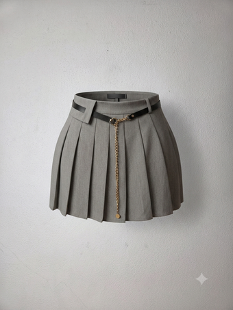 Namaste Gonna pantaloncino donna con pieghe e cintura – shorts interno, taglia unica fashion elegante casual
