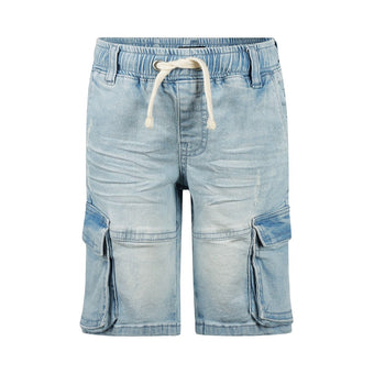 Bermuda Cargo Jeans Ragazzo NoWayMonday – Shorts Denim con Tasche Laterali 8-14 Anni