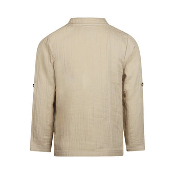Koko Noko Bambino dai 3 ai 7 anni – Camicia in cotone beige manica lunga