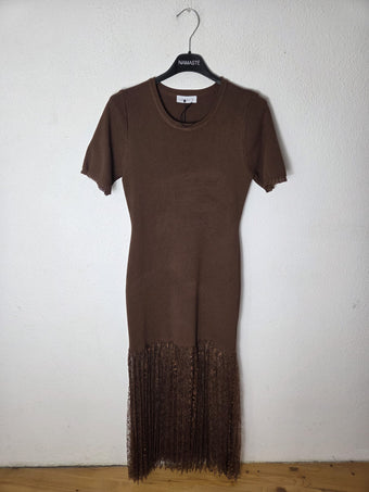 Namastè Donna Abito Elegante con Dettaglio Plissé