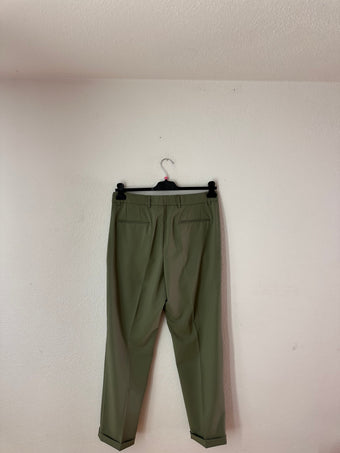 Pantalone Sartoriale Verde Salvia con Pinces 