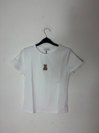 Namaste T-shirt con ricamo teddy