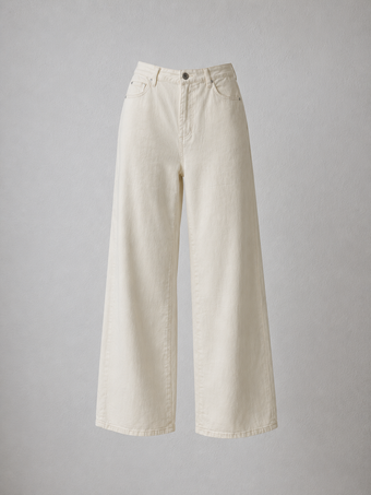 Jeans Donna Panna a Vita Alta e Gamba Larga – Modello Wide Leg