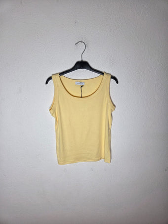 Namaste Canotta Donna Basic in Cotone Elasticizzato – Top Estivo Scollo Tondo