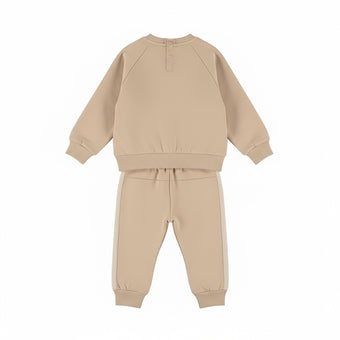 Dirkje Completo Neonato Beige con Orsetto – Felpa e Pantaloni 3mesi -2 anni
