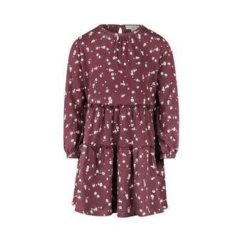Abito Bambina Koko Noko Bordeaux a Fiori – 3-10 Anni