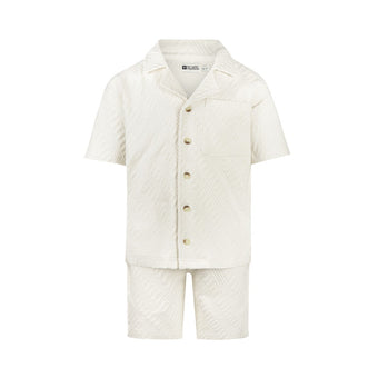Completo Estivo Ragazzo NoWayMonday Camicia + Bermuda Beige 8-14 Anni