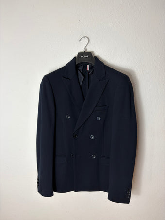 Giacca Uomo Doppiopetto Victor Cool Nuova Taglia 50 Elegante Blu