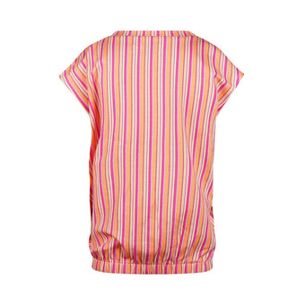 NoWayMonday T-shirt Ragazza a Righe Multicolor (8-14 Anni) 