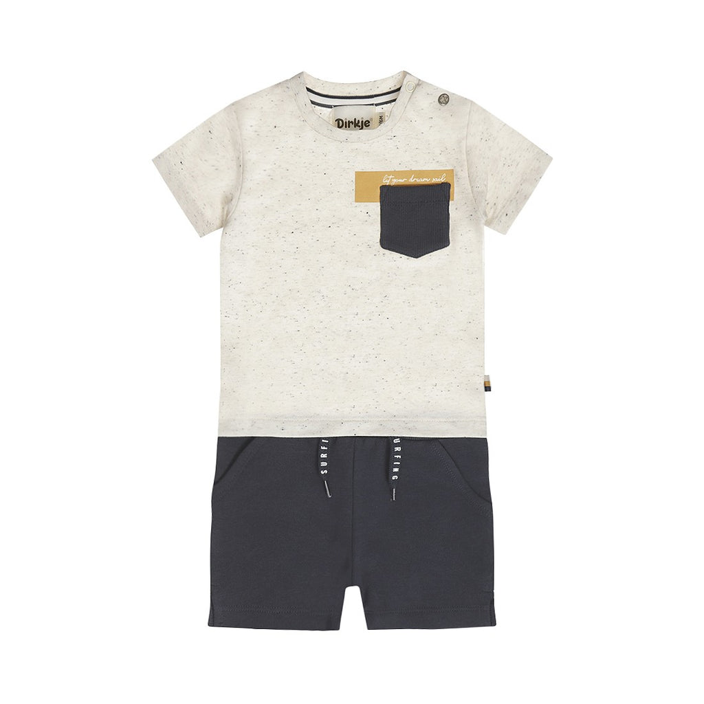 Completo Estivo Neonato Dirkje | T-shirt e Pantaloncini (3-24 Mesi)