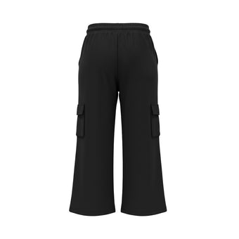 Pantaloni Cargo Palazzo Ragazza No Way Monday Neri – 8-14 Anni