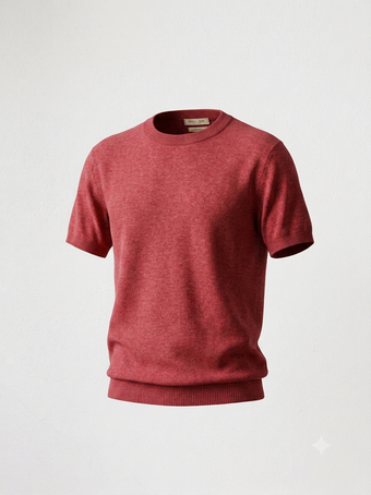 Maglia in Filo a Maniche Corte Desert Crew 