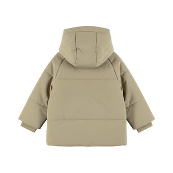 Giubbotto Imbottito Bambino Dirkje Beige con Cappuccio 3mesi -2 anni
