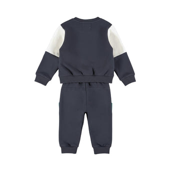 Completo Tuta Bambino Dirkje Blu Color Block – 3-24 Mesi
