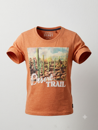 Lemon Beret T-Shirt con Stampa Bambino