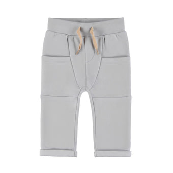 Pantaloni Jogger Neonato Dirkje Grigio Chiaro con Coulisse – 3-24 Mesi