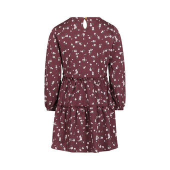 Abito Bambina Koko Noko Bordeaux a Fiori – 3-10 Anni