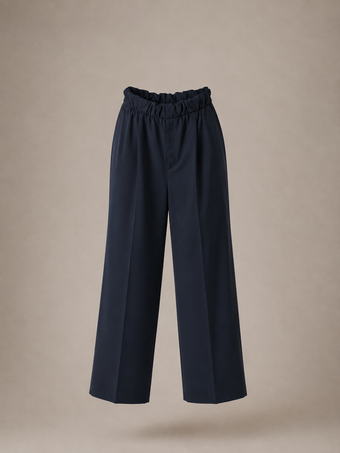 Imperial Pantaloni Culotte Donna Blu Vita Alta Elasticizzata