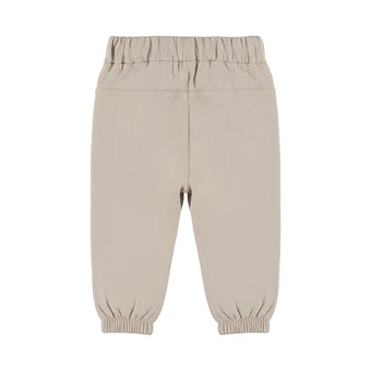 Pantaloni Jogger Neonato Dirkje Beige con Coulisse – 3-24 Mesi