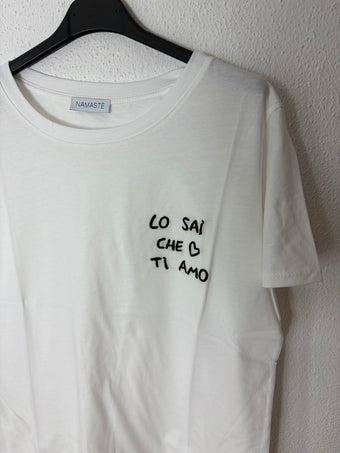 Namaste T-Shirt Ricamata