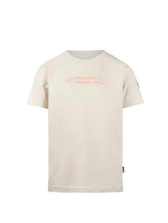 T-shirt ragazzo beige stampa Ocean Spirit 