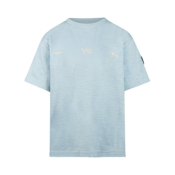 T-shirt ragazzo celeste stampa Malibu 