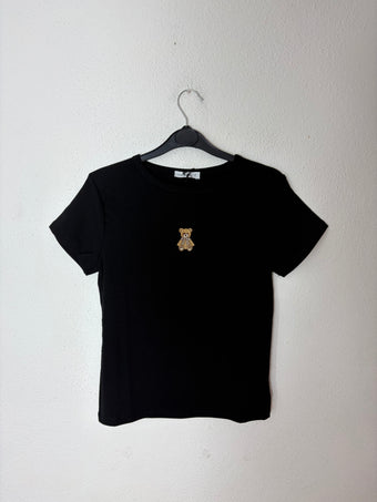 Namaste T-shirt con ricamo teddy