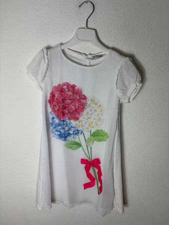 Abito Bambina Mayoral con Stampa Floreale e Maniche a Sbuffo – Elegante Cerimonia