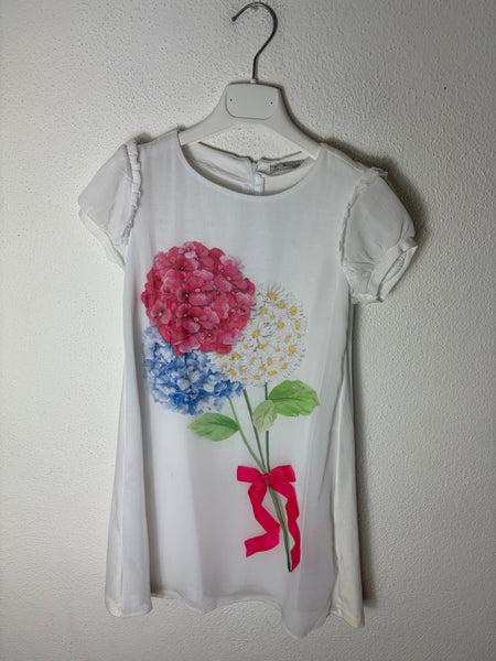 Abito Bambina Mayoral con Stampa Floreale e Maniche a Sbuffo – Elegante Cerimonia
