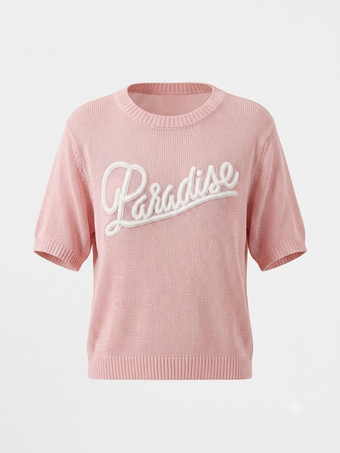 Maglia Donna Namastè Rosa Cipria “Paradise” in Maglia Leggera – Taglia Unica