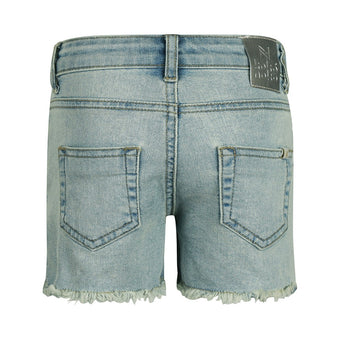 Koko Noko Shorts Jeans Bambina con Fiorellini Ricamati 3-7 Anni