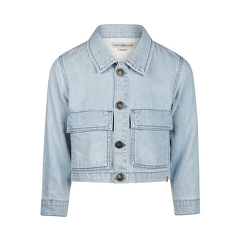 Koko Noko Giubbino Jeans Bambina Denim Chiaro con Bottoni 3-7 Anni