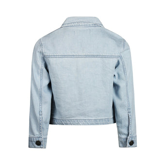 Koko Noko Giubbino Jeans Bambina Denim Chiaro con Bottoni 3-7 Anni