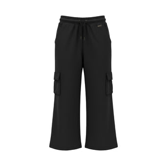 Pantaloni Cargo Palazzo Ragazza No Way Monday Neri – 8-14 Anni