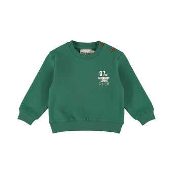 Felpa Neonato Dirkje Verde con Stampa – 3-24 Mesi