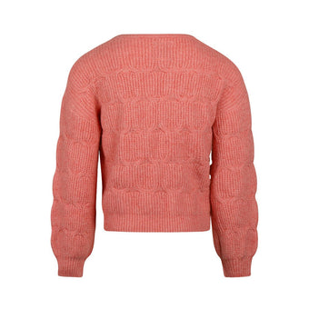 Maglione Bambina Koko Noko Rosa Corallo con Fiocchetti – 3-10 Anni