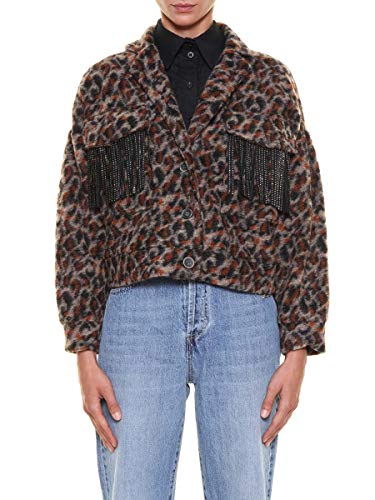 Berna Giacca Fantasia leopardo con frange