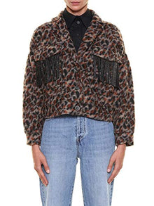 Berna Giacca Fantasia leopardo con frange