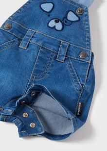 Mayoral Completo salopette jeans neonato